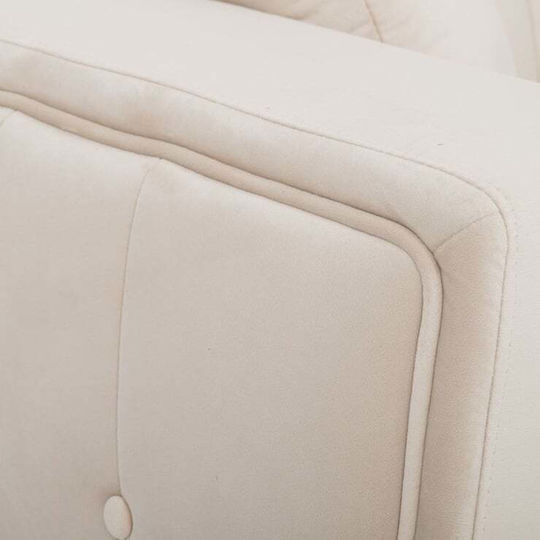 Canapea Cu Trei Locuri Catifea Crem 236x86x85 cm