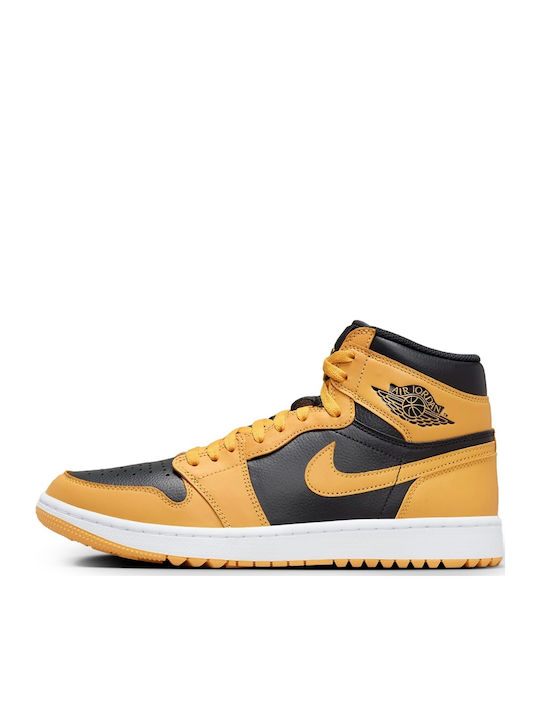 Air  1 Retro High Ανδρικά Αθλητικά Παπούτσια Golf Κίτρινα