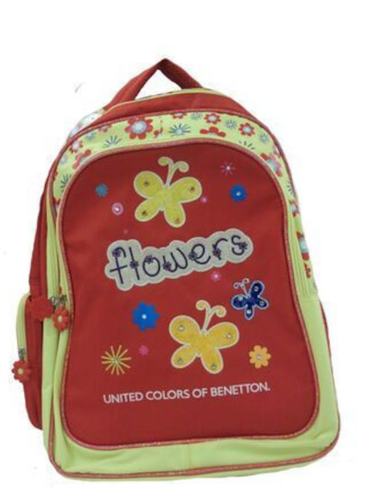 Benetton Benetton Schultasche Grundschule Rucksack Rote Schultasche