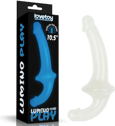 Lovetoy Lumino Play Blue Light Doppeldildo Blau