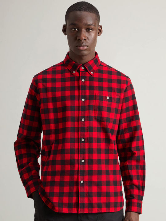 Woolrich Φανελένιο Πουκάμισο Red