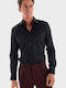Hank Shirt In Narrow Fit Black