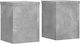 vidaXL Pflanzenständer Holz Grau 15cmx15cmx20cm...