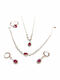 Amalfi Accessories Σετ με Δαχτυλίδι από Ασήμι με Πέτρες