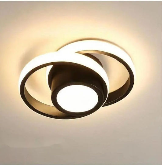 Home Lighting Πλαφονιέρα Οροφής Μαύρη με Ενσωματωμένο LED