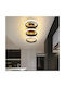 Home Lighting Ceiling Mount Light Black with Integrated LED