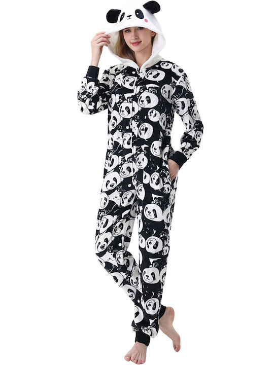 Damen Einteiler Pyjama Kleine Pandas