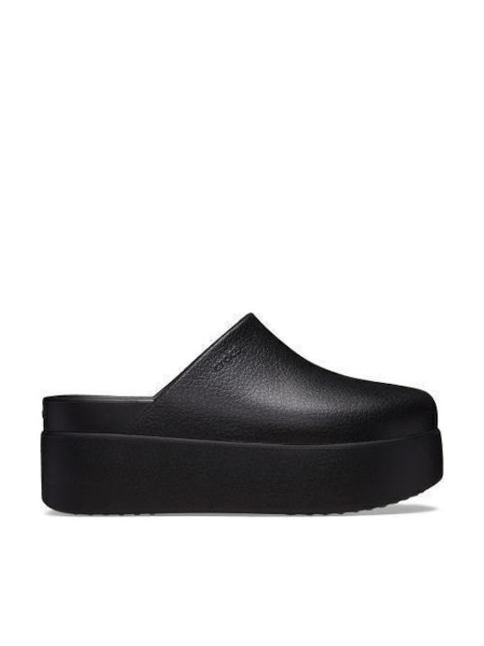 Crocs Dylan Platform Γυναικεία Σαμπό Μαύρα 2098...