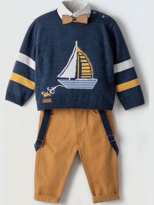 Hashtag Kinder-Set mit Hose Winter 4Stück Blau