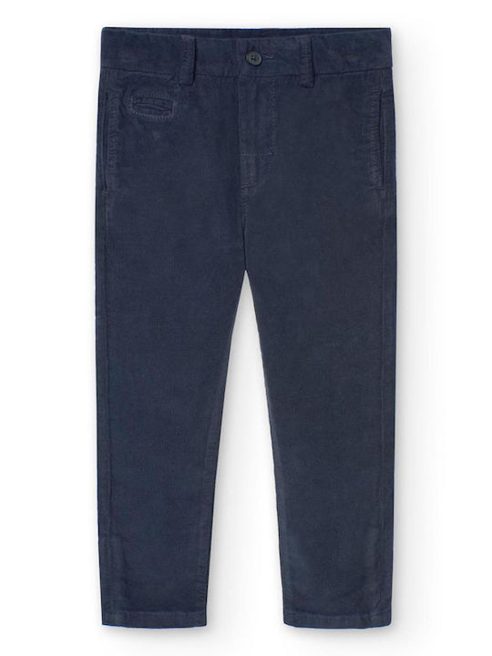 Boboli Kids Chino Corduroy Trousers Navy