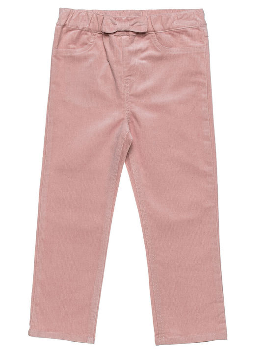 Alouette Kids Corduroy Trousers Pink Λάστιχο