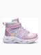 Kids Sneakers High Anatomic with Scratch & Lights Pink