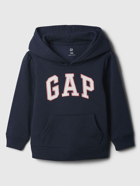 GAP Kids Sweatshirt with Hood and Pocket Blue Logo