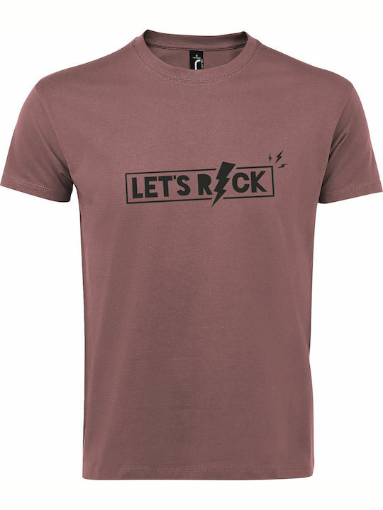 Let's ROCK T-shirt Rosa Baumwolle