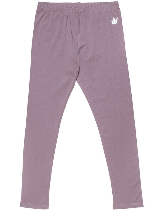 Kids Legging Long Purple Glossy