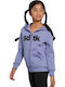 Kids Sweatshirt with Fleece Lining and Hood with Pockets Blueberry