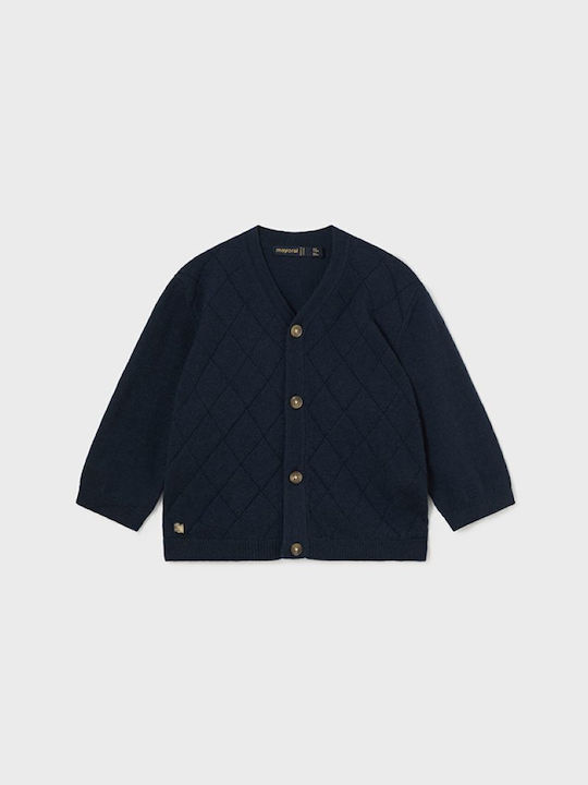 Mayoral Kids Cardigan Knitted navy blue