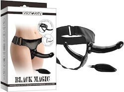 Virgite Harness with Double Dildo and Vibration in Black Color