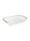 Keskor Plastic Decorative Platter Gold 35x22x6cm