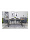 Stühle Speisesaal Gray And Black 1Stück 57.5x56.5x86.5cm
