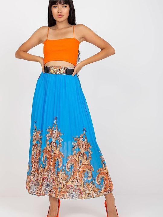 Italy Moda Maxi Skirt in Blue color