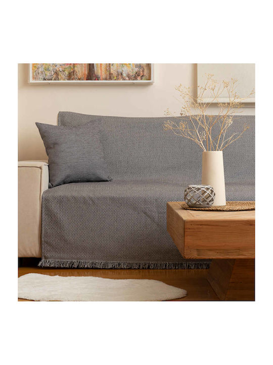 Borea Sicily Ριχτάρι Πολυθρόνας Chenille 180x180εκ. Γκρί