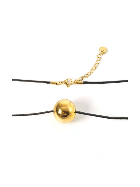 Μπίλια Necklace from Gold Plated Steel