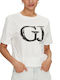 Guess Femeie Tricou White-black