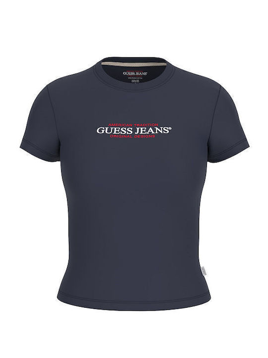 Guess Γυναικείο T-shirt Μπλε