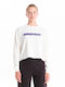 Women's Athletic Crop Top Long Sleeve White