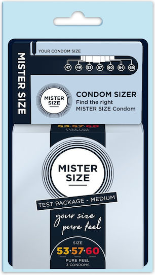 Mister Size Προφυλακτικά 3τμχ 53mm Λεπτά για Φυσική Αίσθηση Natural