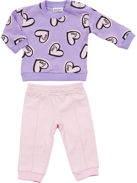Kinder Sweatpants Set - Jogginganzug Lilac 2Stück