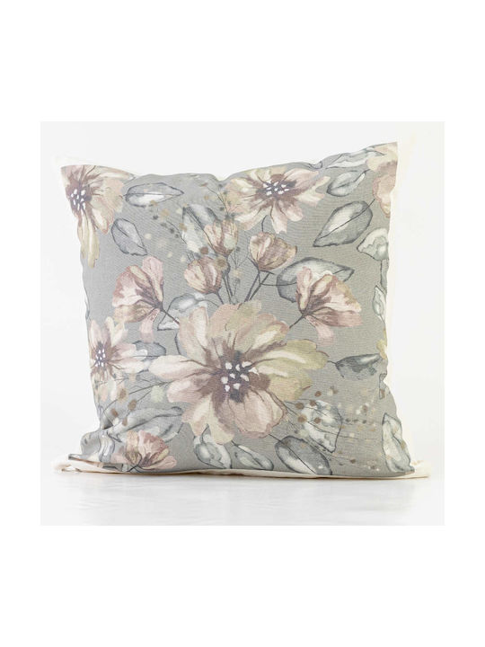 Borea Sofa Cushion Pattern 77 100% Cotton Ecru 45x45cm