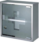 Go Clever Metallic First Aid Wall Cabinet