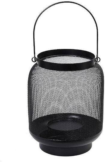 Espiel Tabletop Metallic Lantern Black 14x14x19cm