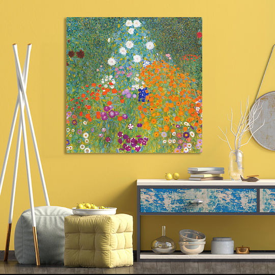 Gustav Klimt Flower Garden Painting on Canvas 65x65cm
