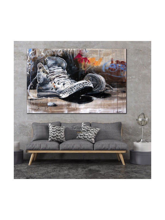Γκράφιτι Με Παπούτσια Πίνακας σε Καμβά 65x95cm