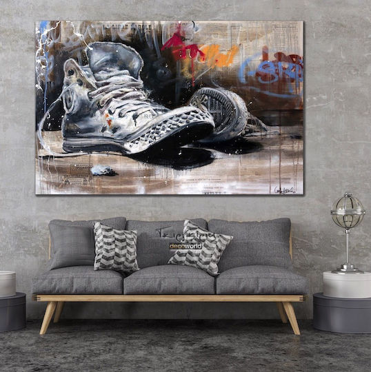 Graffiti With Shoes Painting on Canvas 65x95cm