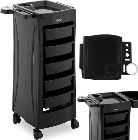 Friseur-Assistentenwagen Haartrocknerhalter 5 Schubladen Regal 485 x 380 mm