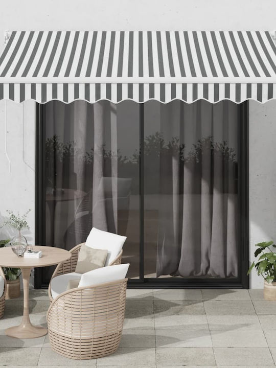 vidaXL Τέντα Βεράντας με Led Γκρι 3x2.5m