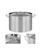 Royal Catering Stainless Steel Cooking Pot Lid Induction Cookers 113 L