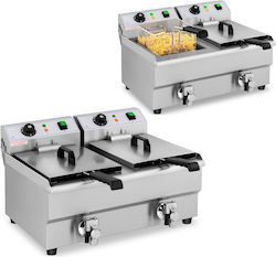 Double Electric Commercial Deep Fryer Faucet 230 V 2 X 3000w 2 X 10 L Double Electric Commercial Deep Fryer Faucet 230 V 2 X 3000w 2 X 10 L