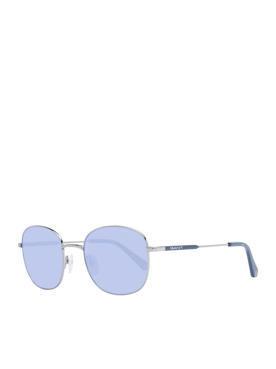 Gant Unisex Sunglasses with Gray Metal Frame and Light Blue Lens GA7222 14W