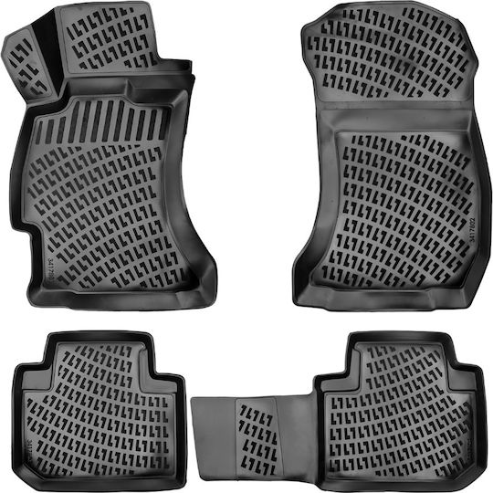 Umbrella Set Covorașe Față și Spate 4buc din Furtun pentru Subaru Padurar 2014-2018 Negre