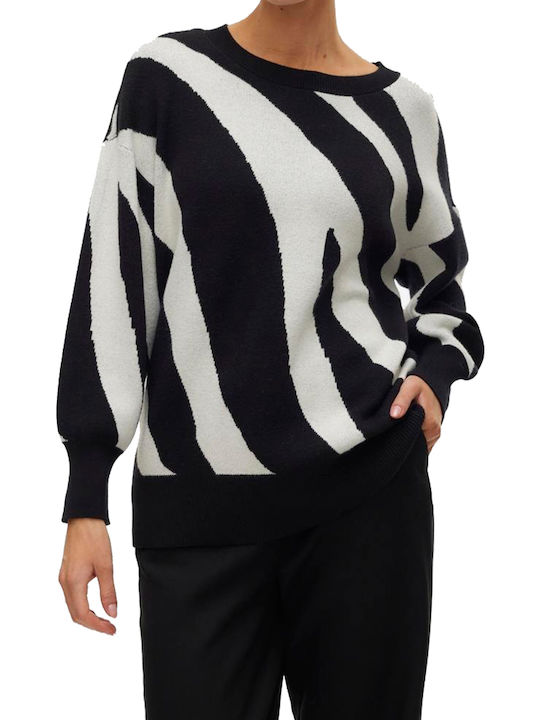 Bluze Damă Animal Print Mânecă Lungă Negru/bej