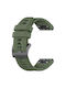 Techsuit Armband Silikon Grün (Garmin Instinct 2S/2S Solar/Approach S70 42mm/Forerunner 220/230/235/630/735)