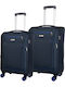 Cardinal Spectra Fabric Suitcases Dark Blue Max Height 70cm with 4 Wheels Set of 2 Pieces