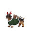 Reindeer Dog Green Sweater Animals on Back Resin 17.8 X 6.4 X 15.2 Cm
