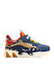 Kids Sneakers with Scratch & Lights Blue