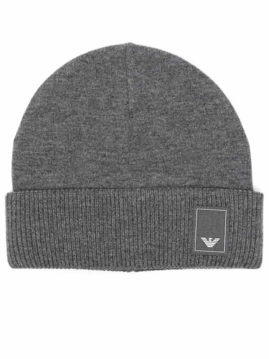 Emporio Armani Beanie Unisex Beanie Gestrickt in Gray Farbe